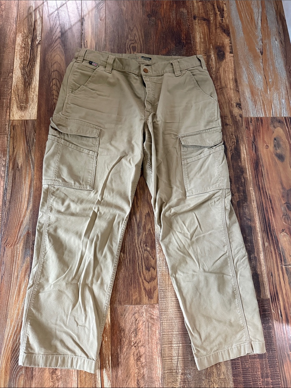 FR Carhartt Men's Cargo Pants in Khaki/Tan
